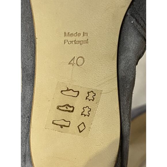 PETITE MENDIGOTE •40/ 9• Merion Ankle Boots Bootie Grey Suede Scalloped NEW $348 - Picture 10 of 13